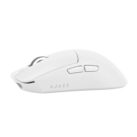 Безжична мишка Ajazz AJ139P V3 MC - Wireless Gaming Mouse - 1K, Magnetic Charging Dock, White