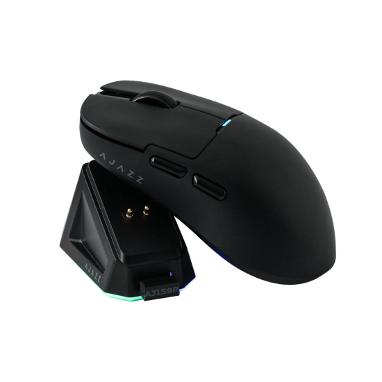 Безжична мишка Ajazz AJ159P MC - Wireless Gaming Mouse - 1K, Magnetic Charging Dock, Black