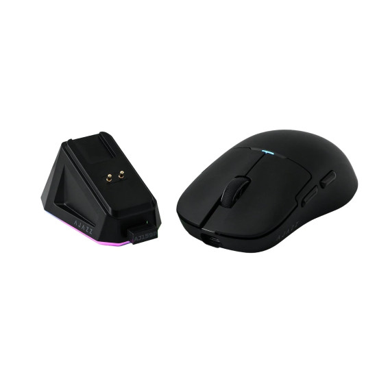 Безжична мишка Ajazz AJ159P MC - Wireless Gaming Mouse - 1K, Magnetic Charging Dock, Black
