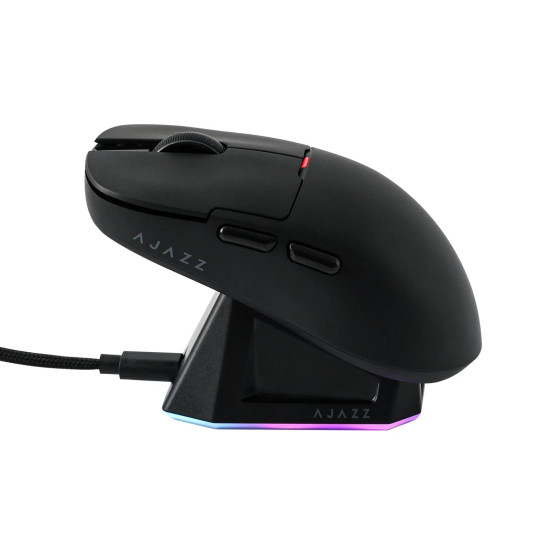 Безжична мишка Ajazz AJ159P MC - Wireless Gaming Mouse - 1K, Magnetic Charging Dock, Black
