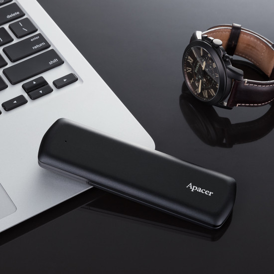 Външен SSD диск Apacer Portable SSD AS721 1TB USB-C 3.2 Gen 2/USB-A 3.2 Gen 1, Military-Grade, Shockproof, Black