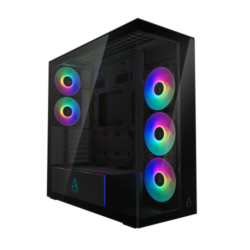 Кутия за компютър Arctic Case E-ATX - Xtender (Mirror Black) - 5 A-RGB Fans included