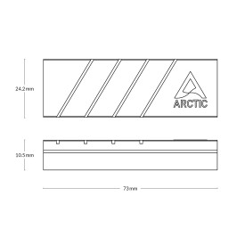 Охладител за диск Arctic M.2 2280 SSD Cooler - M2 Pro (Silver)