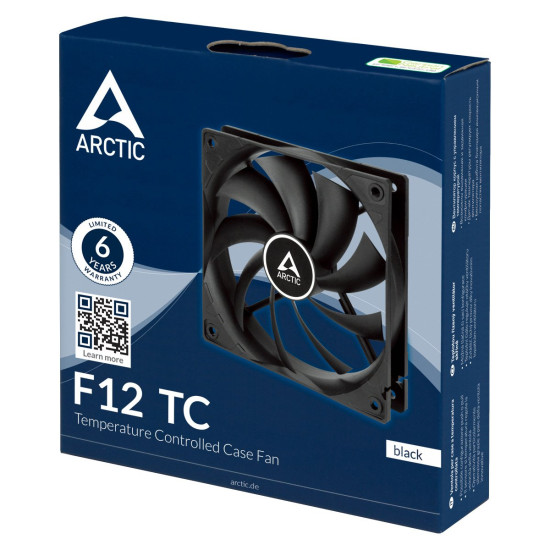 Вентилатор Arctic Fan F12 TC (black) - 120mm/300-1350rpm