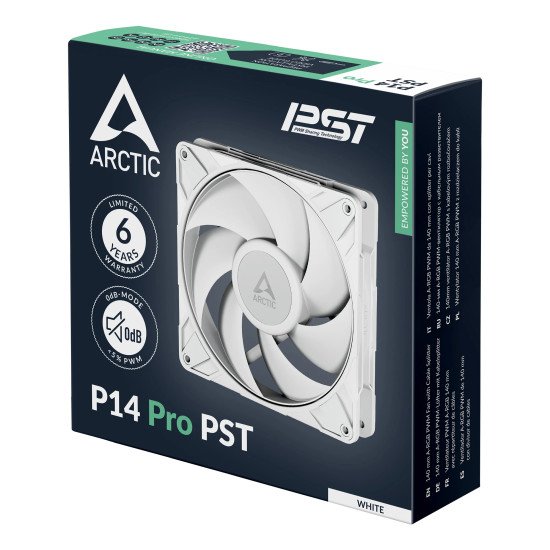 Вентилатор Arctic P14 Pro PST ACFAN00317A, 140mm, PWM, 400–2500 RPM, 110 CFM, 25 dBA
