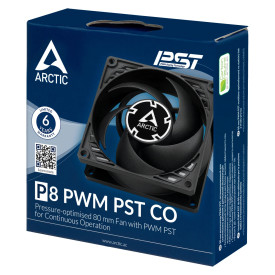 Вентилатор Arctic Fan 80mm P8 PWM PST CO - black/black - 200-3000rpm