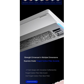 Безжична клавиатура Aula NOVA 75 - Star Vector Switch [Linear] (English US), White