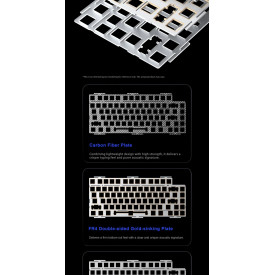 Безжична клавиатура Aula NOVA 75 - Star Vector Switch [Linear] (English US), White