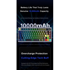 Безжична клавиатура Aula NOVA 75 - Star Vector Switch [Linear] (English US), White