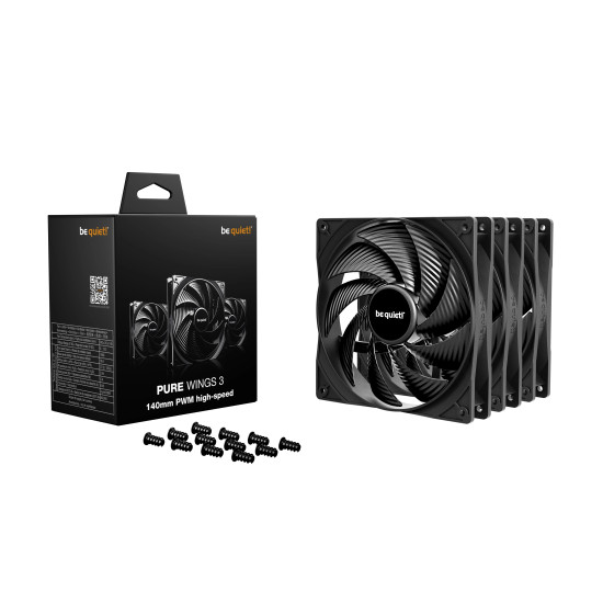 Комплект вентилатори be quiet! Fan Pack 3-in-1 3 x 140mm - PURE WINGS 3 140mm PWM high-speed 3-Pack