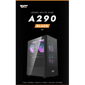 Кутия за компютър Darkflash Case ATX - A290 Black - 3 x 120 mm RGB fans included