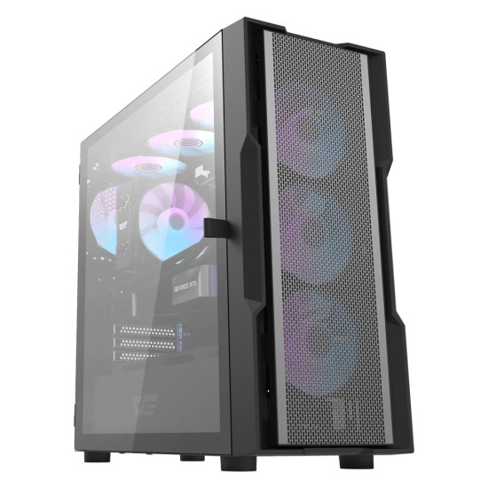 Кутия за компютър Darkflash Case ATX - DK431 Mesh Black - 4 fans included
