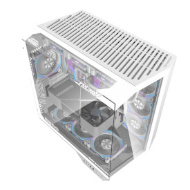 Кутия за компютър Darkflash Case ATX - DY470 Ice White - 4 x 120 mm Infinity Mirror Fans
