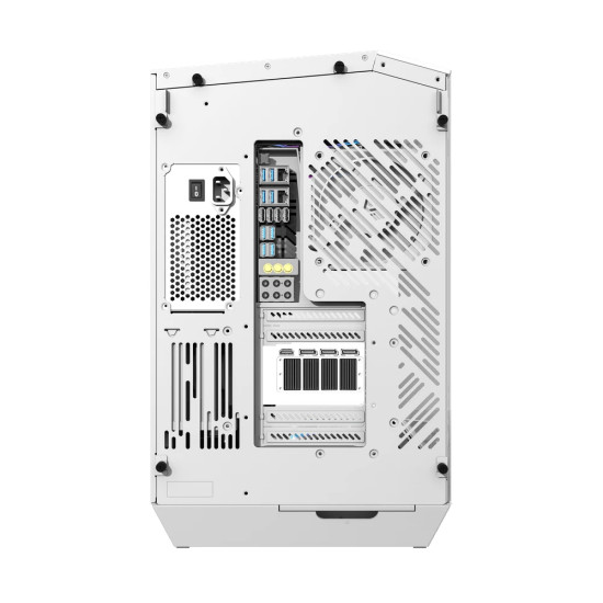 Кутия за компютър Darkflash Case ATX - DY470 Ice White - 4 x 120 mm Infinity Mirror Fans