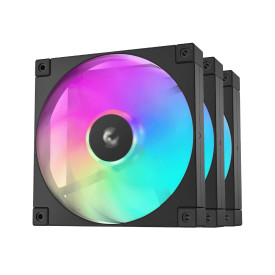 Комплект вентилатори DeepCool Fan Pack 3-in-1 3x140mm - FD14 Black, Addressable RGB