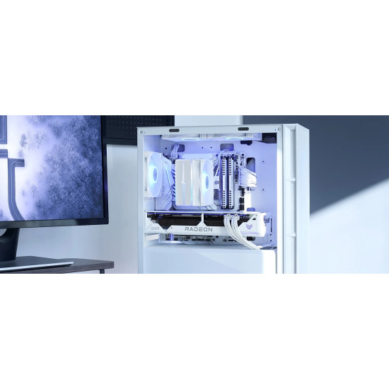 Охладител за процесор DeepCool CPU Cooler AG400 White - Addressable RGB V2 - LGA1851/AM5
