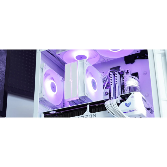 Охладител за процесор DeepCool CPU Cooler AG400 White - Addressable RGB V2 - LGA1851/AM5