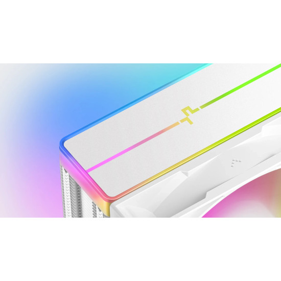 Охладител за процесор DeepCool CPU Cooler AG400 White - Addressable RGB V2 - LGA1851/AM5