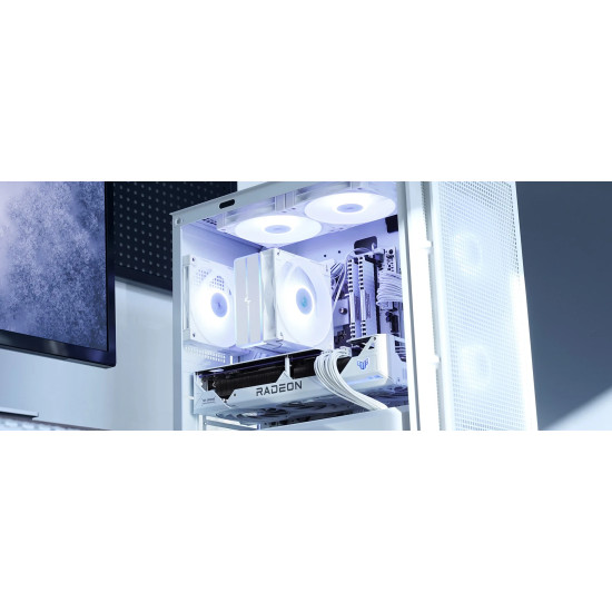 Охладител за процесор DeepCool CPU Cooler AG400 White - Addressable RGB V2 - LGA1851/AM5