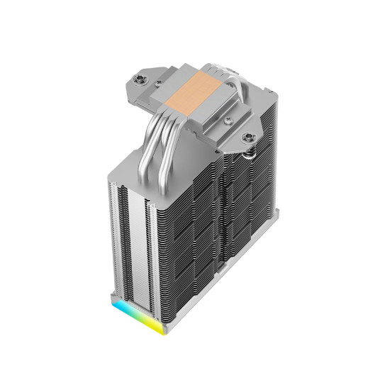 Охладител за процесор DeepCool AK400 Digital WH, 120mm, 2.4 инча Display, ARGB