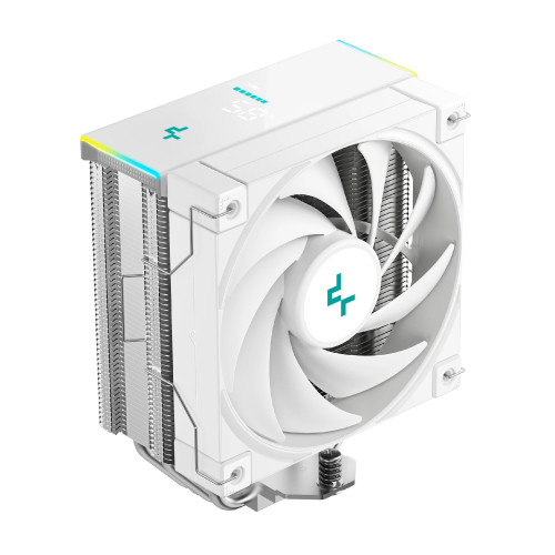 Охладител за процесор DeepCool AK400 Digital WH, 120mm, 2.4 инча Display, ARGB