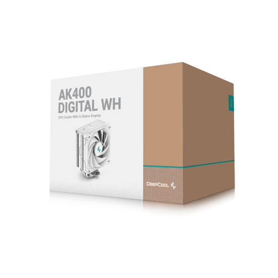 Охладител за процесор DeepCool CPU Cooler AK400 Digital White - LGA1700/AM5