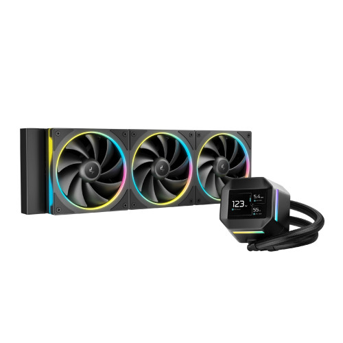 Водно охлаждане DeepCool LM360, 2.4 инча IPS Display, 3x120mm, ARGB