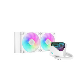 Водно охлаждане DeepCool Water Cooling LT240 WH - Addressable RGB, Infinity mirror design - LGA1851/AM5