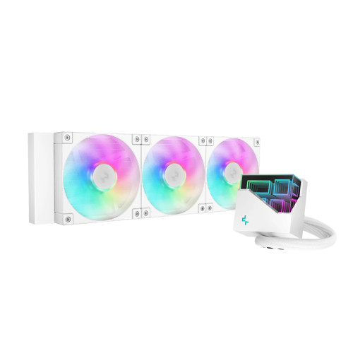 Водно охлаждане DeepCool Water Cooling LT360 WH - Addressable RGB, Infinity mirror design - LGA1851/AM5