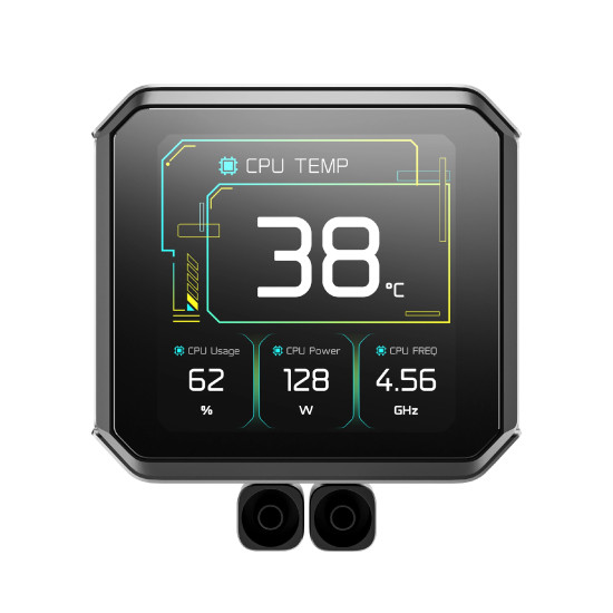 Водно охлаждане DeepCool Water Cooling SPARTACUS 360 - 3.4 inch IPS Display