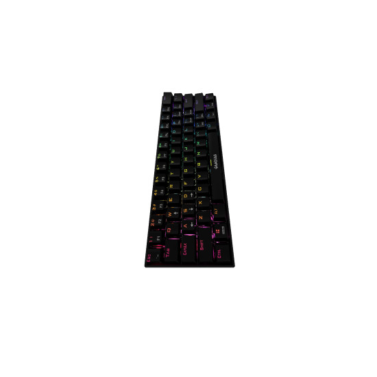 Клавиатура Gamdias Gaming Keyboard Mechanical - HERMES E3 RGB - Black, 61 keys, 1000Hz