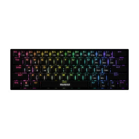 Клавиатура Gamdias Gaming Keyboard Mechanical - HERMES E3 RGB - Black, 61 keys, 1000Hz
