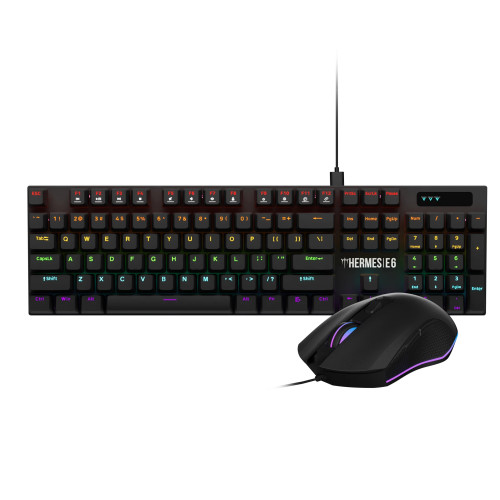 Комплект клавиатура и мишка Gamdias Gaming COMBO - HERMES E6 2-in-1 Combo - Mechanical Keyboard + Mouse