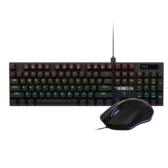 Комплект клавиатура и мишка Gamdias Gaming COMBO - HERMES E6 2-in-1 Combo - Mechanical Keyboard + Mouse