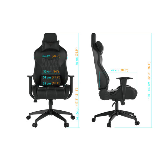 Геймърски стол Gamdias Gaming Chair - ACHILLES E2-L Black