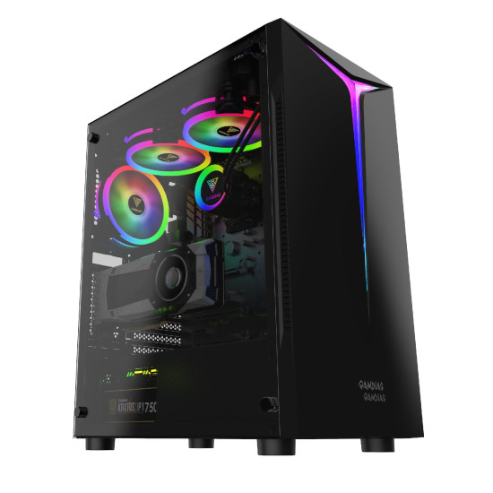 Кутия за компютър Gamdias Case ATX - ARGUS E2 Elite - aRGB, Tempered Glass