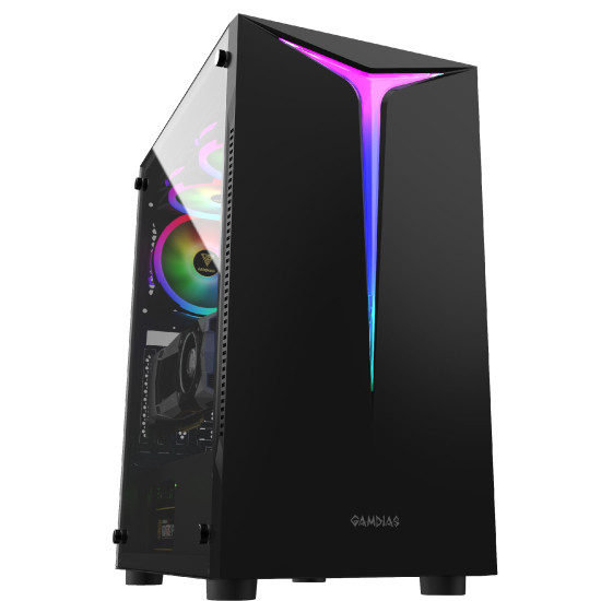 Кутия за компютър Gamdias Case ATX - ARGUS E2 Elite - aRGB, Tempered Glass