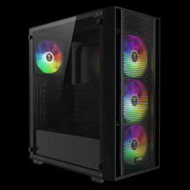 Кутия за компютър Gamdias Case ATX - AURA GC2 Elite - Mesh, RGB, Tempered Glass