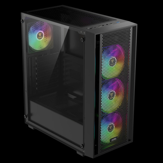 Кутия за компютър Gamdias Case ATX - AURA GC2 Elite - Mesh, RGB, Tempered Glass
