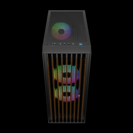 Кутия за компютър GAMDIAS AURA GC4 ELITE ARGB, Mid-Tower, 3 ARGB Fans