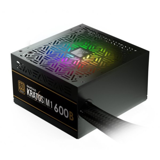 Захранване Gamdias PSU 600W Bronze Addressable RGB - KRATOS M1-600B