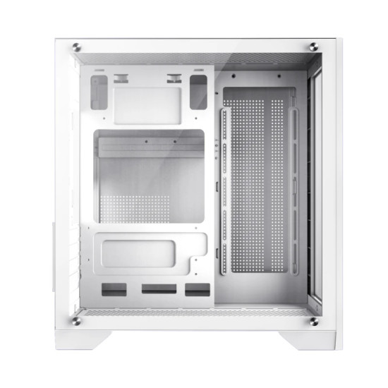 Кутия за компютър GameMax Infinity Mini WH, Mini Tower, Tempered Glass, ARGB, White