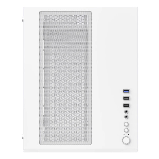 Кутия за компютър GameMax Infinity Mini WH, Mini Tower, Tempered Glass, ARGB, White