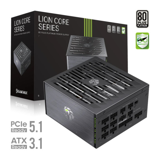Захранване Gamemax PSU ATX 3.1 1000W Platinum, Full Modular - LION CORE 1000P