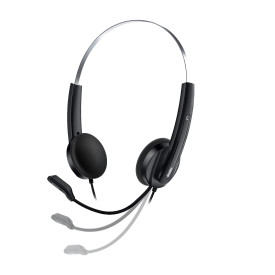Слушалки Genius Headset HS-220U - AI, USB-C, Mic, Black