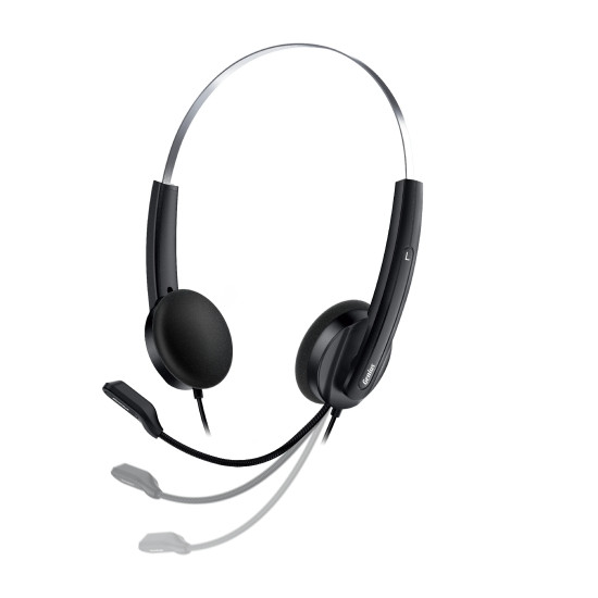 Слушалки Genius Headset HS-220U - AI, USB-C, Mic, Black