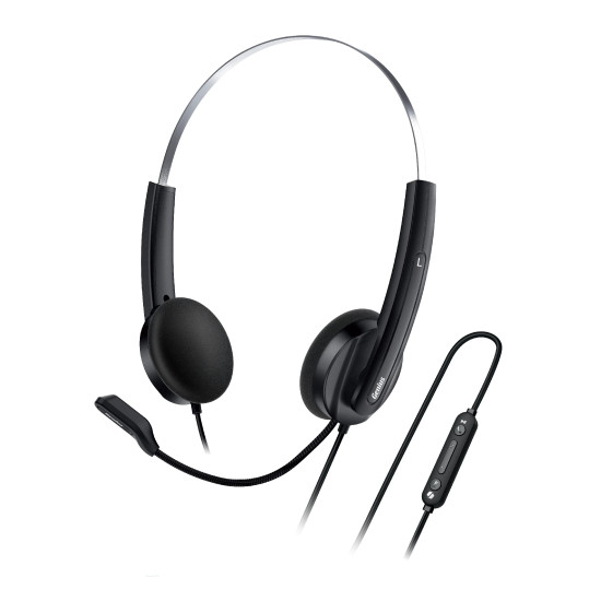 Слушалки Genius Headset HS-220U - AI, USB-C, Mic, Black