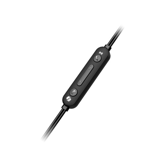 Слушалки Genius Headset HS-220U - AI, USB-C, Mic, Black