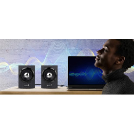 Тонколони Genius Speakers 2.0 - SP-HF385BT - 4W RMS, Bluetooth 5.0, Wood