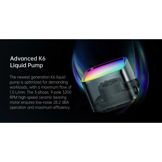 Водно охлаждане Geometric Future Water Cooling - Eskimo Pro 360 White - Addressable RGB, LGA1851/AM5